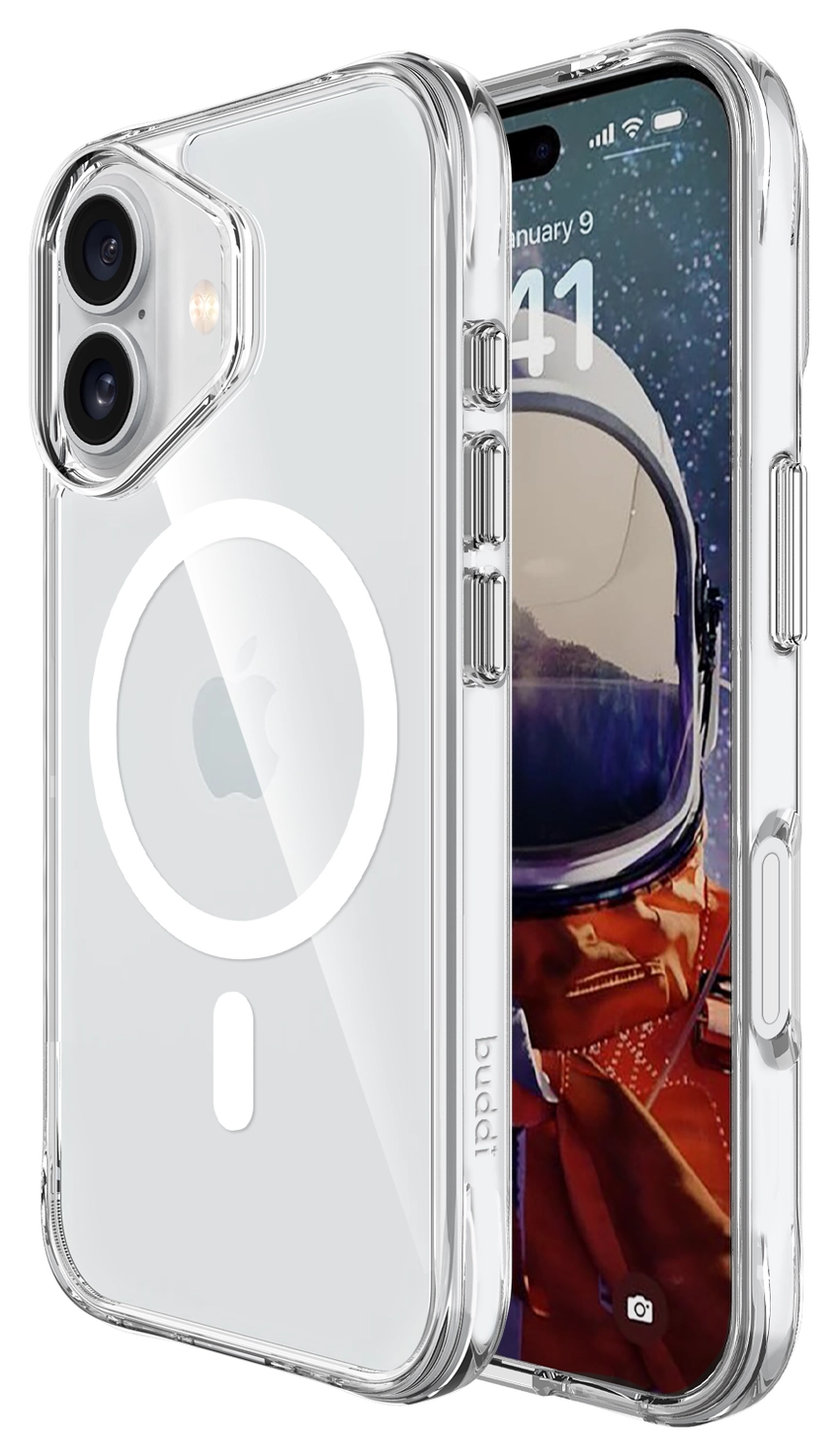 Buddi Core Apple iPhone 16 Hoesje MagSafe Back Cover Transparant afbeelding 1