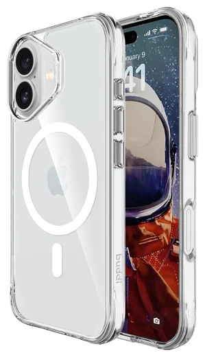 Buddi Core Apple iPhone 16 Hoesje MagSafe Back Cover Transparant afbeelding 1