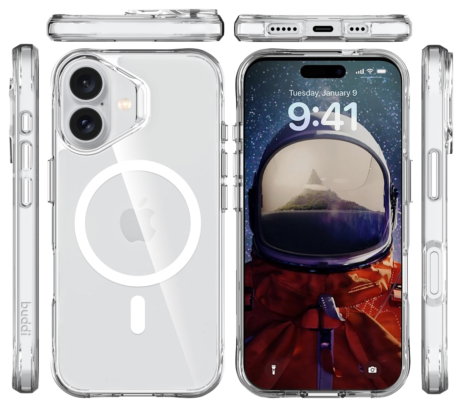 Buddi Core Apple iPhone 16 Hoesje MagSafe Back Cover Transparant afbeelding 12