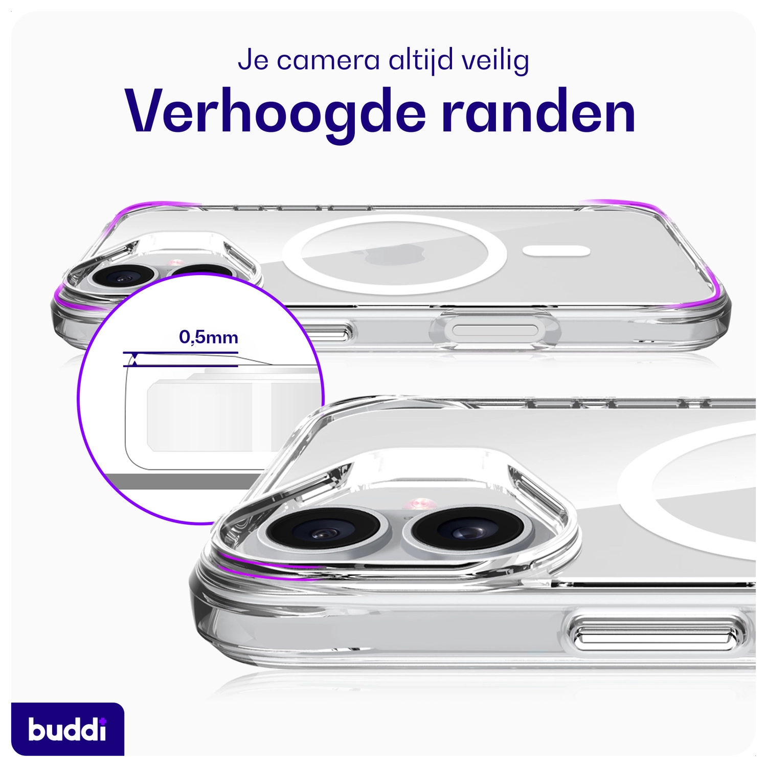 Buddi Core Apple iPhone 16 Hoesje MagSafe Back Cover Transparant afbeelding 9