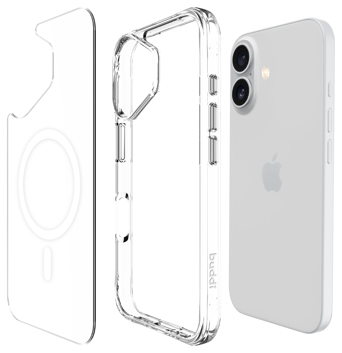 Buddi Core Apple iPhone 16 Hoesje MagSafe Back Cover Transparant afbeelding 11