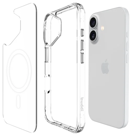 Buddi Core Apple iPhone 16 Hoesje MagSafe Back Cover Transparant afbeelding 11