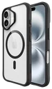 Buddi Hybrid Apple iPhone 16 Hoesje MagSafe Back Cover Transparant Zwart