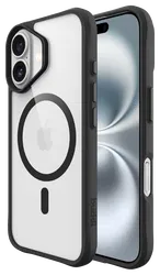 Buddi Hybrid Apple iPhone 16 Hoesje MagSafe Back Cover Transparant Zwart afbeelding