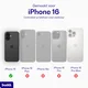 Buddi Hybrid Apple iPhone 16 Hoesje MagSafe Back Cover Transparant Zwart afbeelding 2