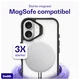 Buddi Hybrid Apple iPhone 16 Hoesje MagSafe Back Cover Transparant Zwart afbeelding 4