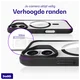 Buddi Hybrid Apple iPhone 16 Hoesje MagSafe Back Cover Transparant Zwart afbeelding 7