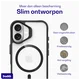 Buddi Hybrid Apple iPhone 16 Hoesje MagSafe Back Cover Transparant Zwart afbeelding 8