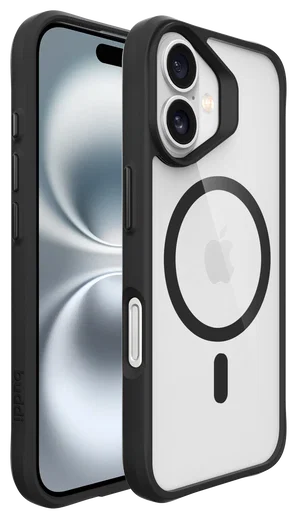 Buddi Hybrid Apple iPhone 16 Hoesje MagSafe Back Cover Transparant Zwart afbeelding 10