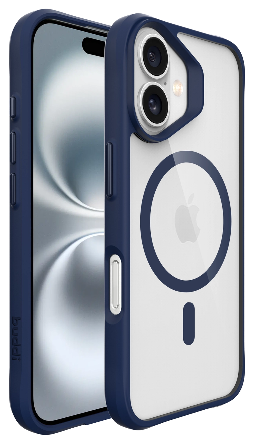 Buddi Hybrid Apple iPhone 16 Hoesje MagSafe Back Cover Transparant Blauw afbeelding 10