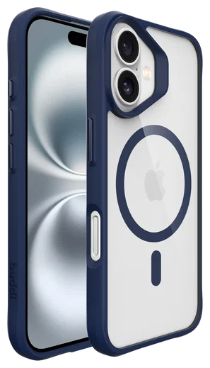 Buddi Hybrid Apple iPhone 16 Hoesje MagSafe Back Cover Transparant Blauw afbeelding 10