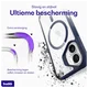 Buddi Hybrid Apple iPhone 16 Hoesje MagSafe Back Cover Transparant Blauw afbeelding 3