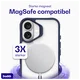 Buddi Hybrid Apple iPhone 16 Hoesje MagSafe Back Cover Transparant Blauw afbeelding 4