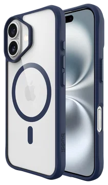 Buddi Hybrid Apple iPhone 16 Hoesje MagSafe Back Cover Transparant Blauw
