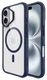 Buddi Hybrid Apple iPhone 16 Hoesje MagSafe Back Cover Transparant Blauw