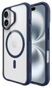 Buddi Hybrid Apple iPhone 16 Hoesje MagSafe Back Cover Transparant Blauw