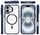 Buddi Hybrid Apple iPhone 16 Hoesje MagSafe Back Cover Transparant Blauw afbeelding 11