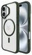 Buddi Hybrid Apple iPhone 16 Hoesje MagSafe Back Cover Transparant Groen