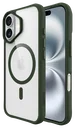 Buddi Hybrid Apple iPhone 16 Hoesje MagSafe Back Cover Transparant Groen