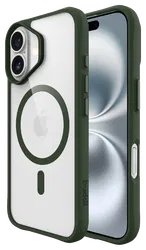 Buddi Hybrid Apple iPhone 16 Hoesje MagSafe Back Cover Transparant Groen afbeelding