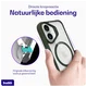 Buddi Hybrid Apple iPhone 16 Hoesje MagSafe Back Cover Transparant Groen afbeelding 6
