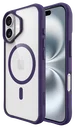 Buddi Hybrid Apple iPhone 16 Hoesje MagSafe Back Cover Transparant Paars