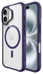Buddi Hybrid Apple iPhone 16 Hoesje MagSafe Back Cover Transparant Paars afbeelding