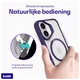 Buddi Hybrid Apple iPhone 16 Hoesje MagSafe Back Cover Transparant Paars afbeelding 6