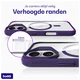 Buddi Hybrid Apple iPhone 16 Hoesje MagSafe Back Cover Transparant Paars afbeelding 7
