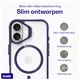 Buddi Hybrid Apple iPhone 16 Hoesje MagSafe Back Cover Transparant Paars afbeelding 8