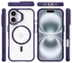 Buddi Hybrid Apple iPhone 16 Hoesje MagSafe Back Cover Transparant Paars afbeelding 11