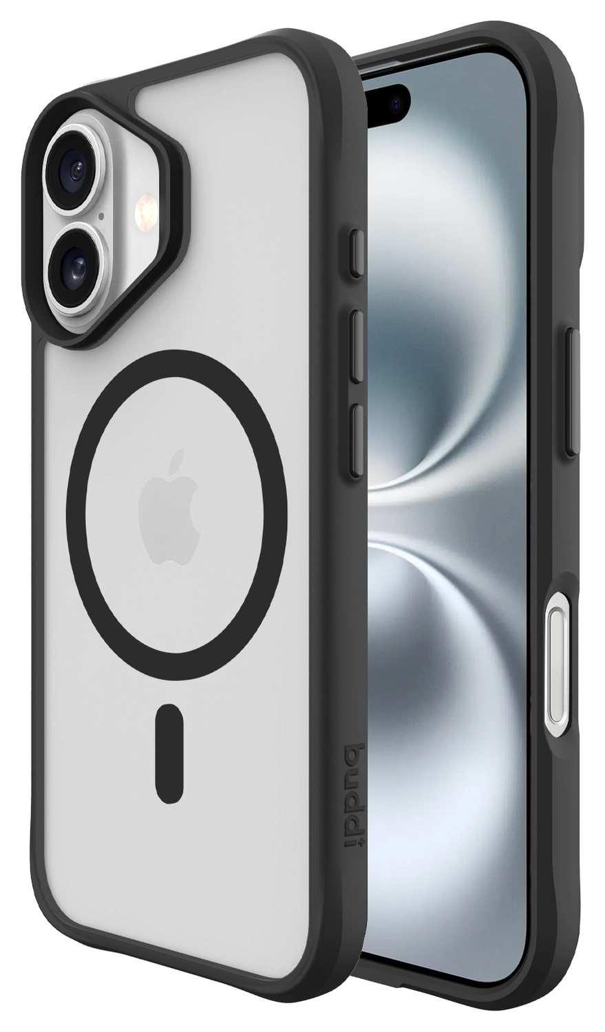 Buddi Hybrid Apple iPhone 16 Hoesje MagSafe Back Cover Matte Zwart afbeelding 1