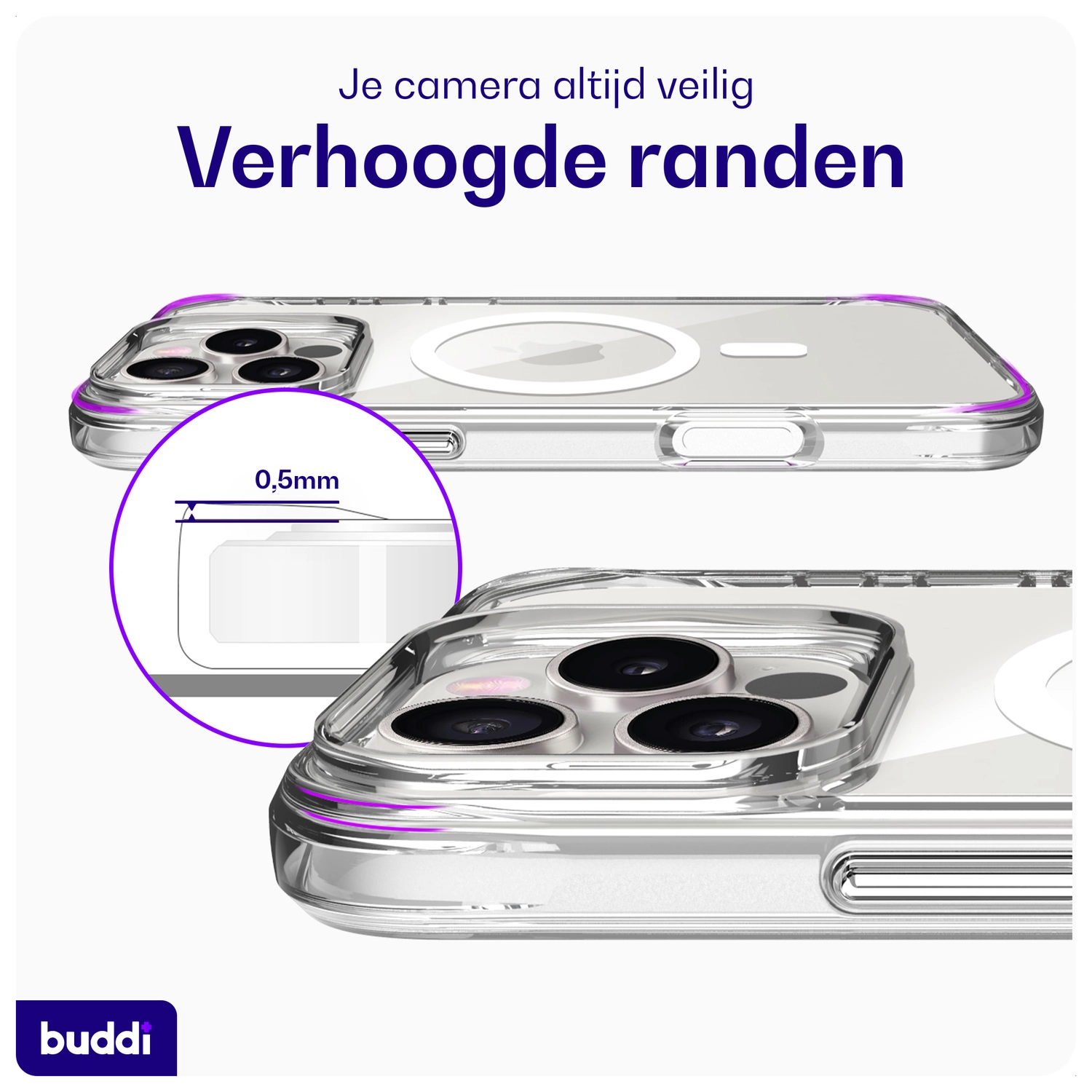 Buddi Core Apple iPhone 16 Pro Hoesje MagSafe Back Cover Transparant afbeelding 8