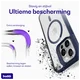 Buddi Hybrid Apple iPhone 16 Pro Hoesje MagSafe Back Cover Transparant Blauw afbeelding 3