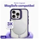 Buddi Hybrid Apple iPhone 16 Pro Hoesje MagSafe Back Cover Transparant Paars afbeelding 4