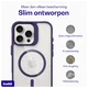 Buddi Hybrid Apple iPhone 16 Pro Hoesje MagSafe Back Cover Transparant Paars afbeelding 8