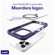 Buddi Hybrid Apple iPhone 16 Pro Hoesje MagSafe Back Cover Transparant Paars afbeelding 9