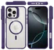 Buddi Hybrid Apple iPhone 16 Pro Hoesje MagSafe Back Cover Transparant Paars afbeelding 11