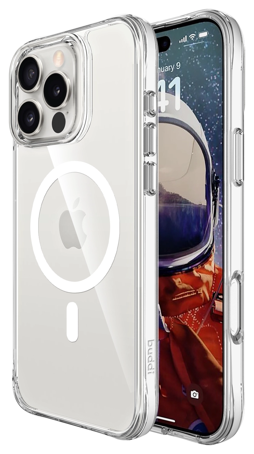 Buddi Core Apple iPhone 16 Pro Max Hoesje MagSafe Back Cover Transparant afbeelding 1