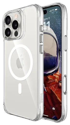 Buddi Core Apple iPhone 16 Pro Max Hoesje MagSafe Back Cover Transparant afbeelding 1