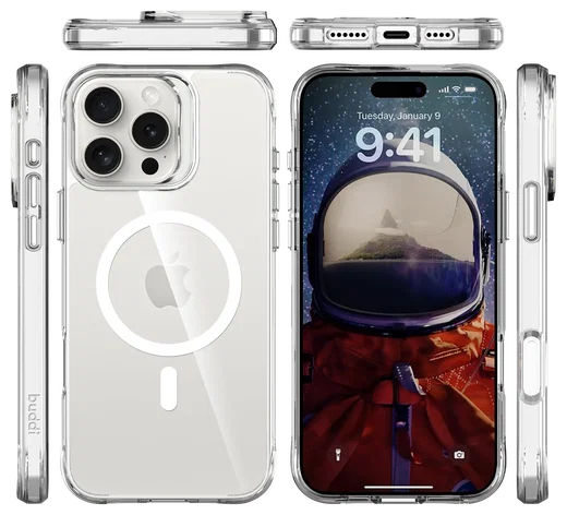 Buddi Core Apple iPhone 16 Pro Max Hoesje MagSafe Back Cover Transparant afbeelding 12