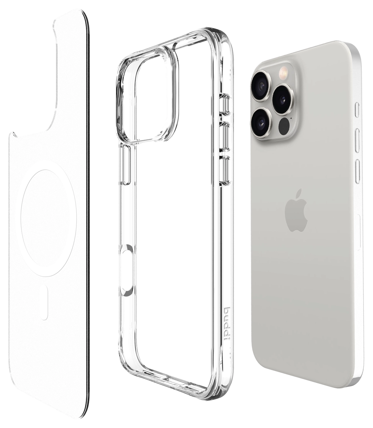 Buddi Core Apple iPhone 16 Pro Max Hoesje MagSafe Back Cover Transparant afbeelding 11