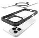 Buddi Hybrid Apple iPhone 16 Pro Max Hoesje MagSafe Back Cover Transparant Zwart afbeelding 12
