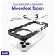 Buddi Hybrid Apple iPhone 16 Pro Max Hoesje MagSafe Back Cover Transparant Zwart afbeelding 9