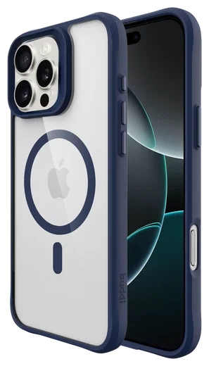 Buddi Hybrid Apple iPhone 16 Pro Max Hoesje MagSafe Back Cover Transparant Blauw afbeelding 1