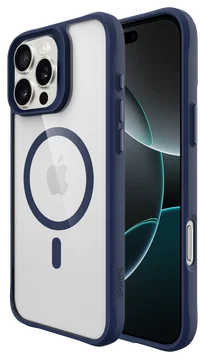 Buddi Hybrid Apple iPhone 16 Pro Max Hoesje MagSafe Back Cover Transparant Blauw