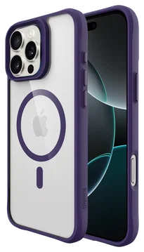 Buddi Hybrid Apple iPhone 16 Pro Max Hoesje MagSafe Back Cover Transparant Paars