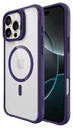 Buddi Hybrid Apple iPhone 16 Pro Max Hoesje MagSafe Back Cover Transparant Paars