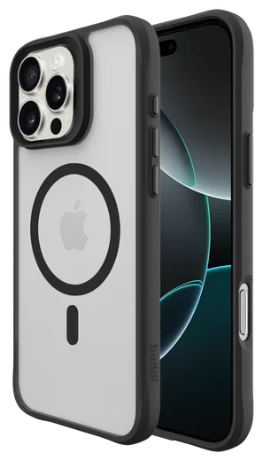 Buddi Hybrid Apple iPhone 16 Pro Max Hoesje MagSafe Back Cover Matte Zwart afbeelding 1