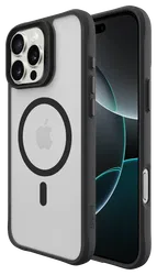 Buddi Hybrid Apple iPhone 16 Pro Max Hoesje MagSafe Back Cover Matte Zwart afbeelding